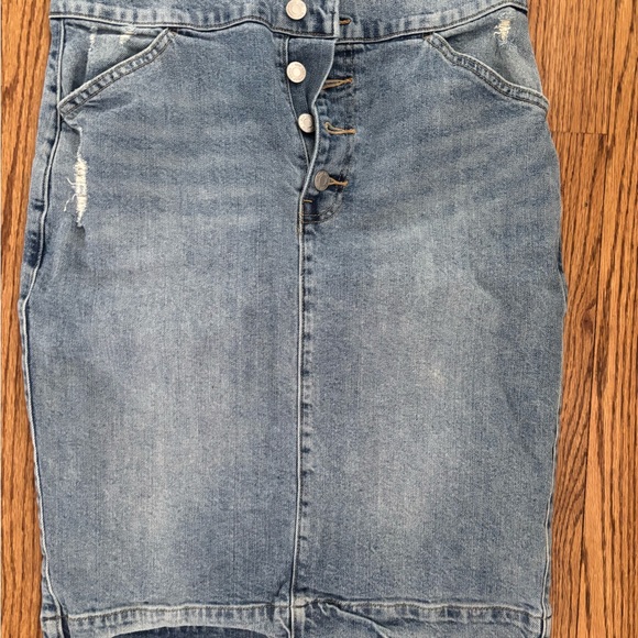 GAP Dresses & Skirts - GAP Denim Skirt Womens 30 Blue Jean Pencil Button fly
